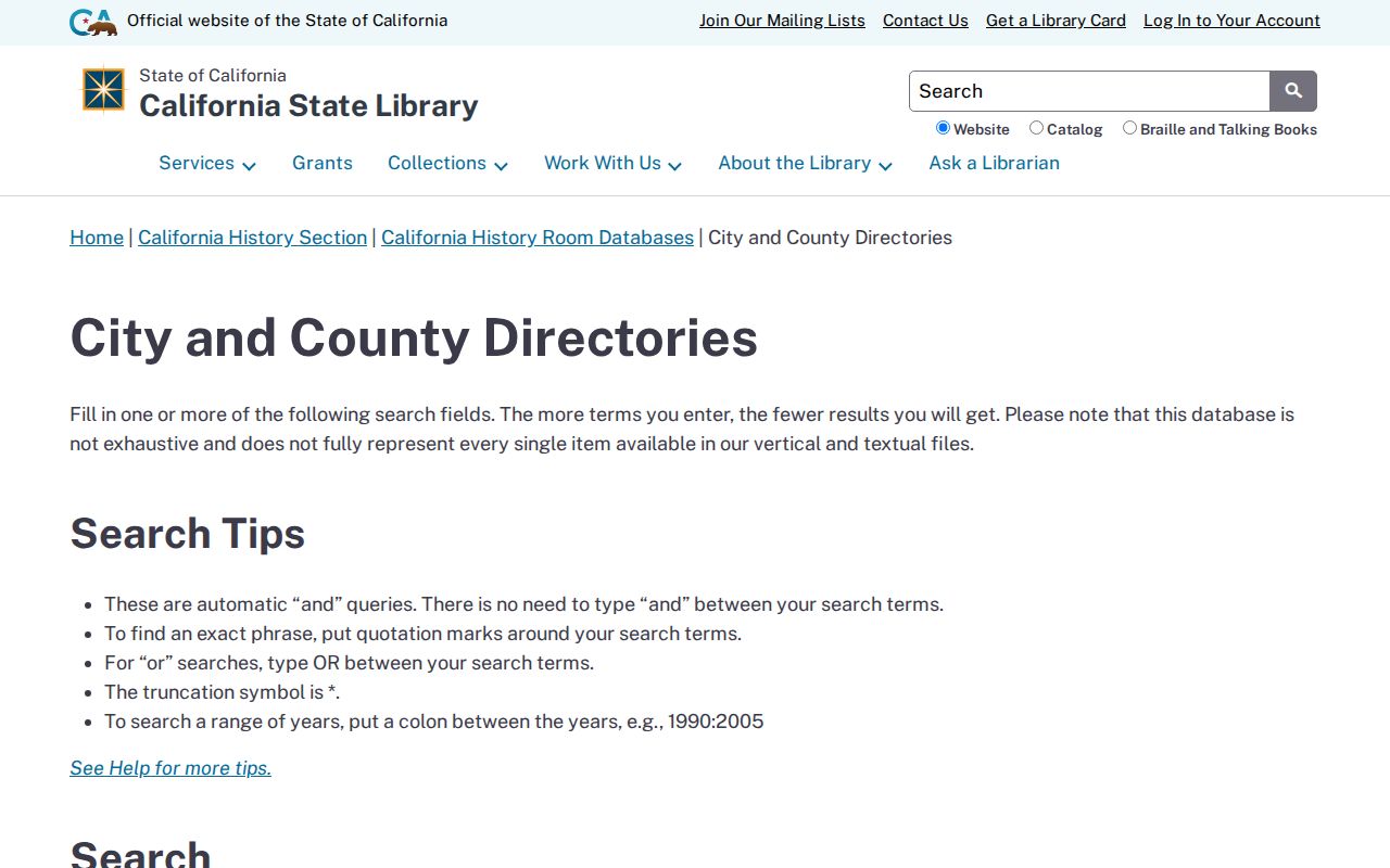 Madera city directory State Library catalog