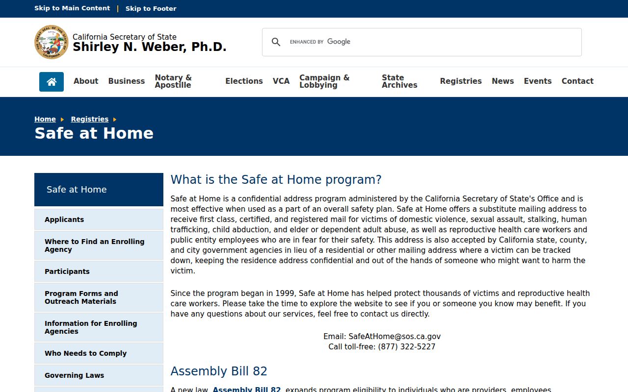 Madera neighbors Safe at Home address confidentiality
